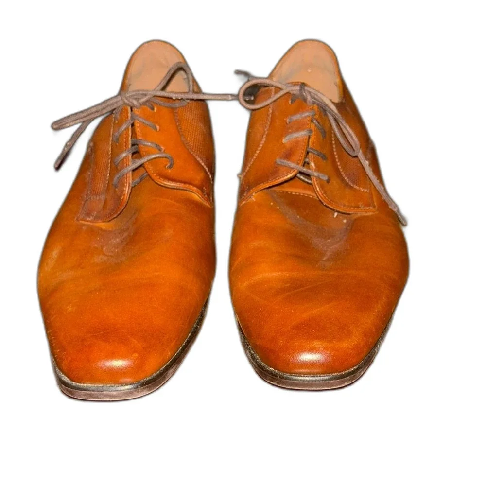 Florsheim Tan Brown Leather Oxfords Mens 12 Shoes work office dress Laceup